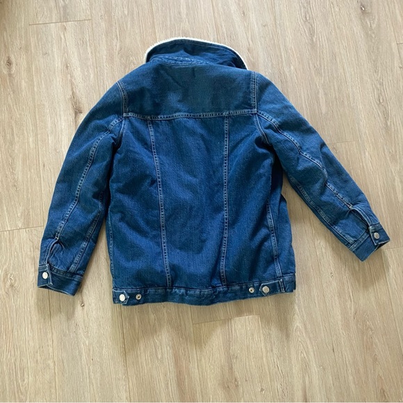Madewell thick denim Sherpa jacket with puffer lined sleeves - Picture 6 of 7